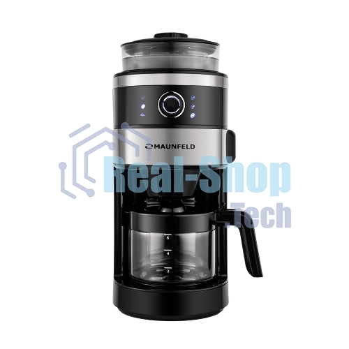 Кофеварка капельная Maunfeld MF-731BK черный, исп. кофе - зерновой/молотый, 0.83 л, 820 Вт.