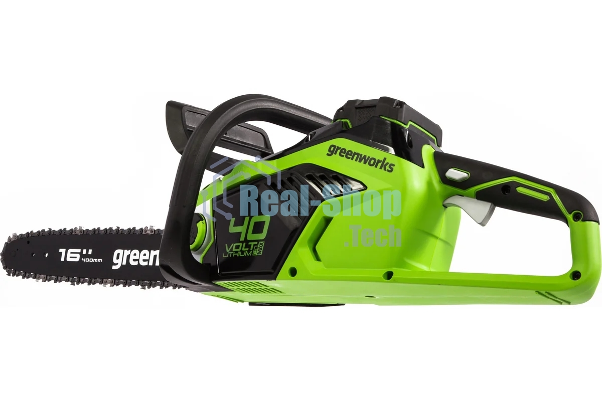 Цепная пила аккумуляторная (2005807UA) GreenWorks GD40CS18, 40V, 40 см, бесщеточная, 1,8 КВТ, с АКБ 2АЧ и ЗУ