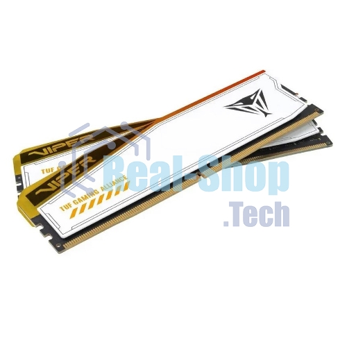 Оперативная память Patriot Viper Elite 5 TUF Gaming, DDR5, 32Gb (2x16 GB), 6000 MHz, CL36, DIMM, радиатор, RGB, белый