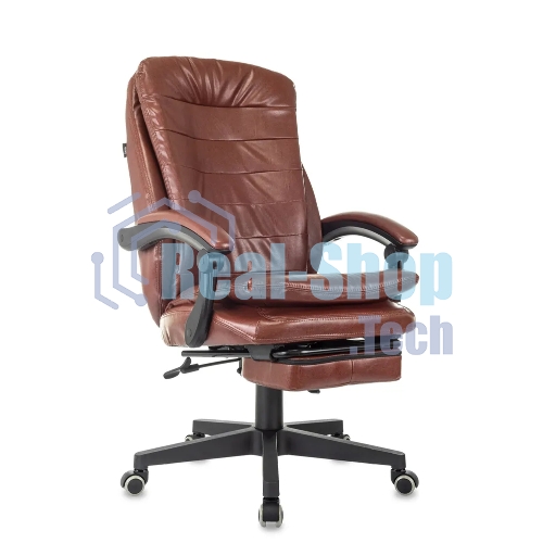 Кресло Бюрократ T-9950MSG-F/BROWN-PU коричневый, экокожа