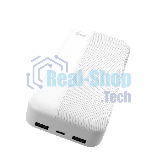 Портативный аккумулятор MORE CHOICE (4620202552938) PB25-20 20000mAh 2USB+Type-C+1micro USB 2.0A, белый