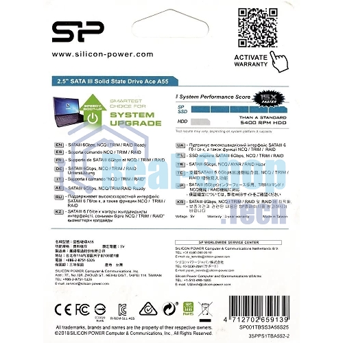 Накопитель SSD Silicon Power Ace A55, 1Tb, SATA III, 2.5