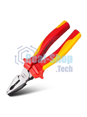 Плоскогубцы Deli DL512007 диэлектрические комбинированные, 180 мм, сталь Cr-V, сертификат VDE для работ под напряжением до 1000 В