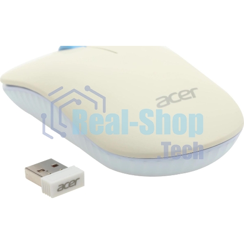 Комплект клавиатура + мышь Acer OCC205 беспроводной USB, 1200 dpi, белый/голубой
