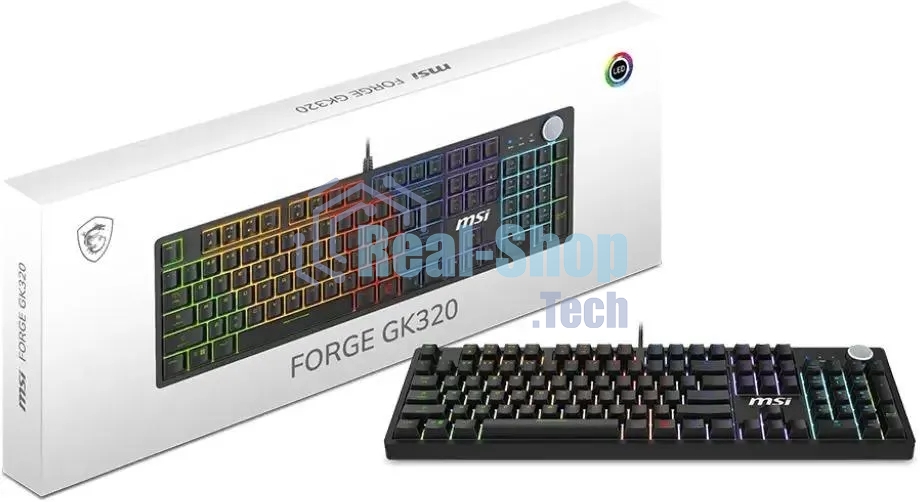 Клавиатура MSI Forge GK320 проводная, USB Type-A, чёрный