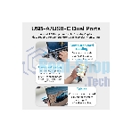 Кард-ридер Vention CLKB0/черный/SD,SDHC,SDXC,TF,micro-SD,micro-SDXC,miсro-SDHC/USB 3.0/Type C/OTG/пластик