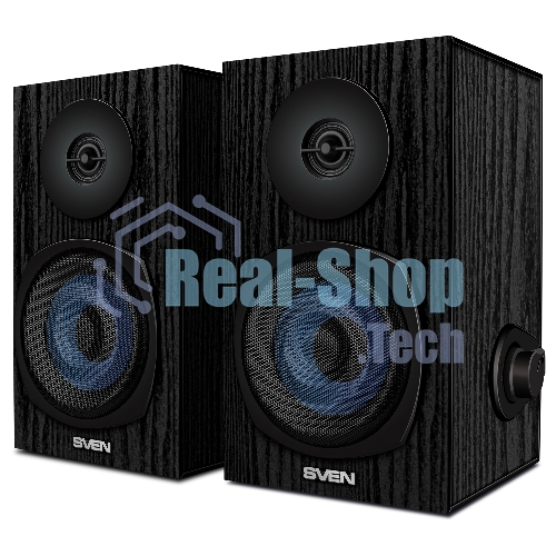 Акустическая система 2.0 SVEN SPS-576 черные (2x4W, Bluetooth, дерево)