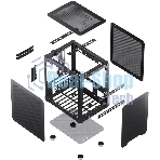 Компьютерный корпус JONSBO C6 Black MATX без БП, mini-ITX, micro-ATX, черный