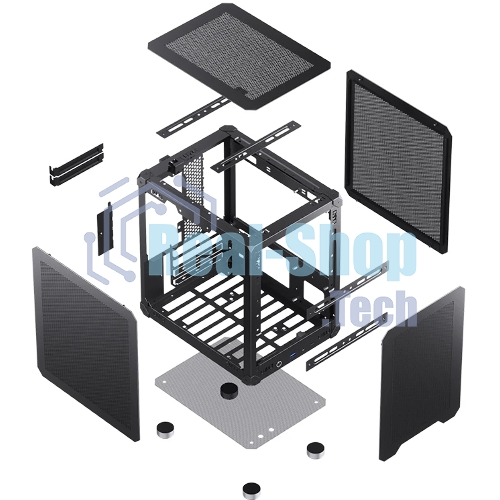 Компьютерный корпус JONSBO C6 Black MATX без БП, mini-ITX, micro-ATX, черный