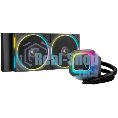Система жидкостного охлаждения Deepcool LE240 PRO ARGb Soc-AM5/AM4/1200/1700/1851 черный 4-pin 28.2-33dB Al 280W 1347gr Ret (R-LE240PRO-BKAMMC-G-1)