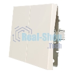 Выключатель 2-кл. СП ZIMA IP20 10А безвинт. зажим слон. кость LEZARD 704-9088-101QC
