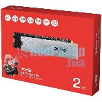 Накопитель SSD ADATA XPG GAMMIX S60, 2Tb, PCIe 4.0 x4, M.2 2280, NVMe, R/W 5000/4200, с радиатором