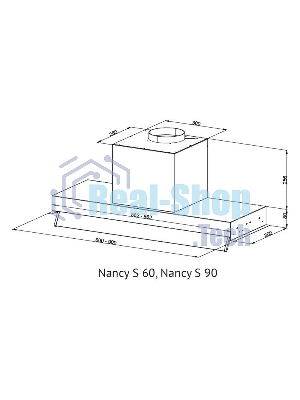 Вытяжка встраиваемая Kuppersberg Nancy S 60 черный, 60 см, 850 куб. м/ч, 42 дБ