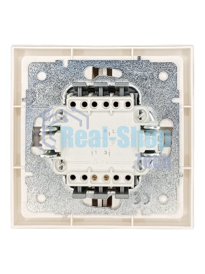 Выключатель 2-кл. СП ZIMA IP20 10А безвинт. зажим слон. кость LEZARD 704-9088-101QC