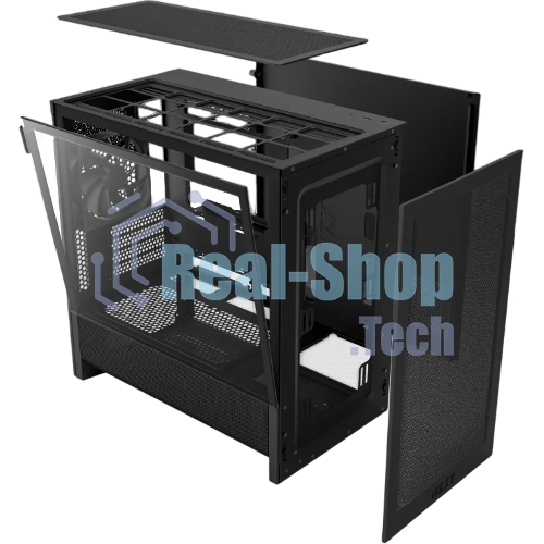 Корпус без блока питания Case NZXT H3 Flow (2025), Midi-Tower, TG, 1x120мм, 1xUSB-A 3.2 + 1xUSB-C 3.2, mATX, mITX черный