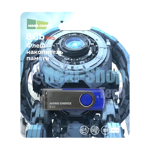 Флешка USB More Choice (4610196407529) MF8-4 USB 8Gb 2.0 Blue