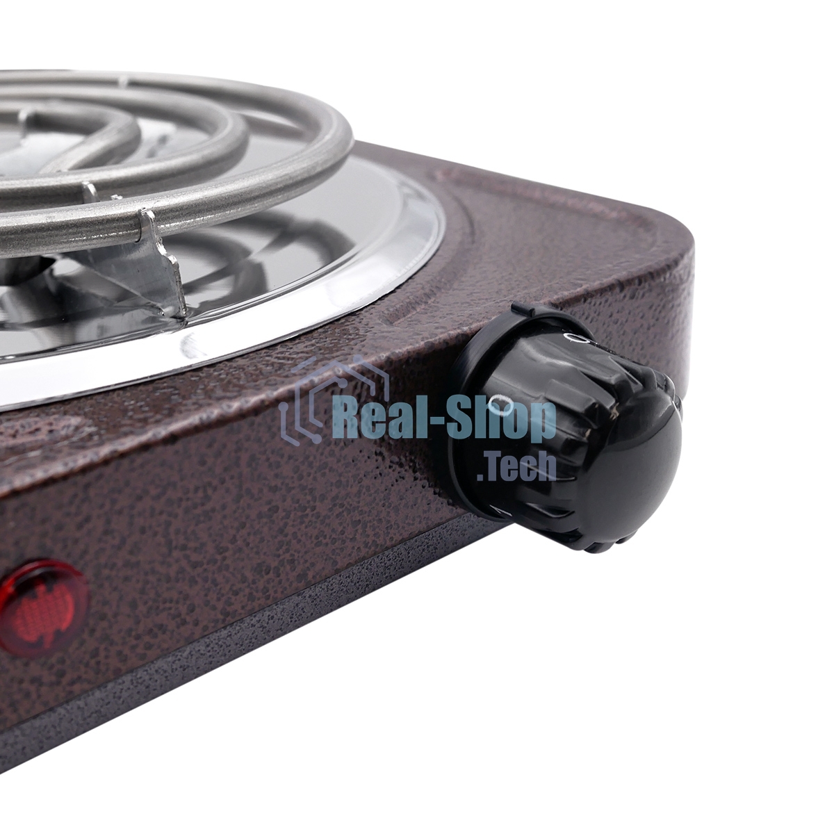 Плита настольная электрическая Centek CT-1508 Siberia коричневый, 1 кВт, ТЭН, конфорки - 1, эмаль, поворотные переключатели