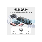 Кард-ридер Vention CLKB0/черный/SD,SDHC,SDXC,TF,micro-SD,micro-SDXC,miсro-SDHC/USB 3.0/Type C/OTG/пластик