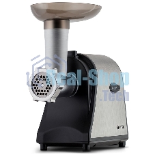 Мясорубка электрическая Vitek VT-3636 серебристый, 1700 Вт, 1.7 кг/мин, реверс, насадки - 4
