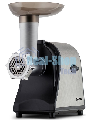 Мясорубка электрическая Vitek VT-3636 серебристый, 1700 Вт, 1.7 кг/мин, реверс, насадки - 4
