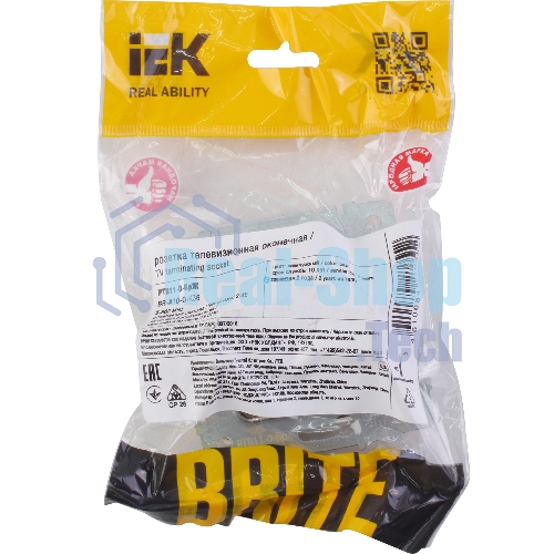 Розетка телевизионная оконечная IEK BRITE РТВ11-0-БрЖ жемчуг