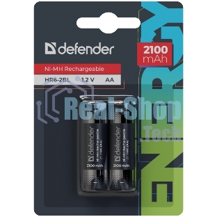 Аккумуляторная батарея Defender HR6-2BL 2100 mAh АА, Ni-MH, блистер, 2 шт.