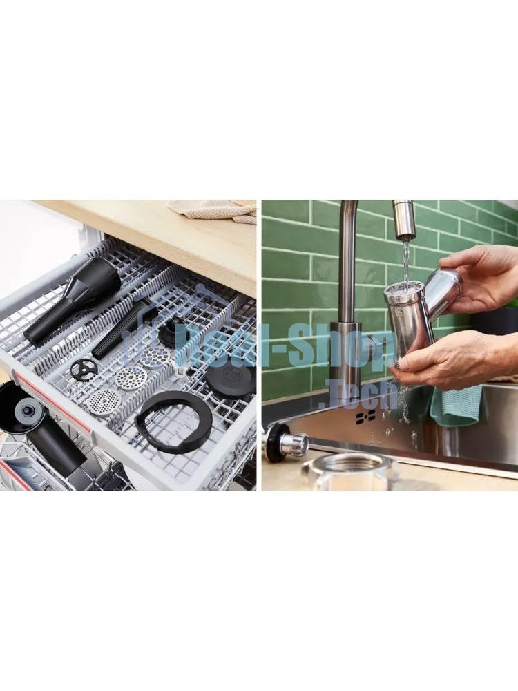 Мясорубка электрическая Bosch MFWS650B черный, 2100 Вт, 3.5 кг/мин, реверс, защита от перегрузки, насадки - 5