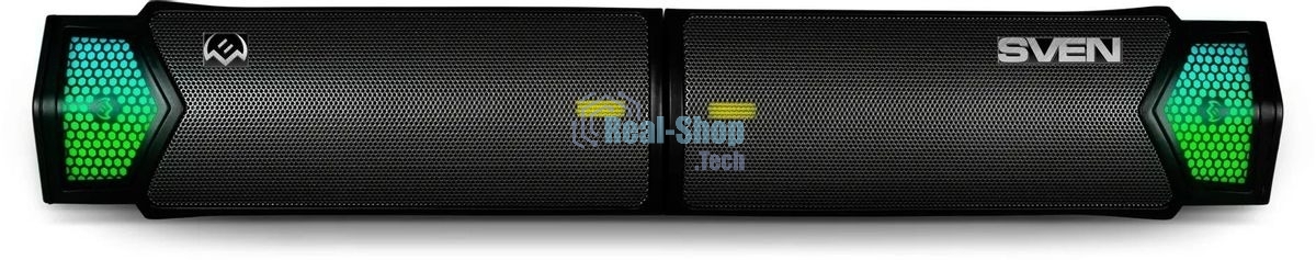Саундбар мини SVEN SB-G1450, черный (10 Вт, питание USB, Bluetooth, подсветка)