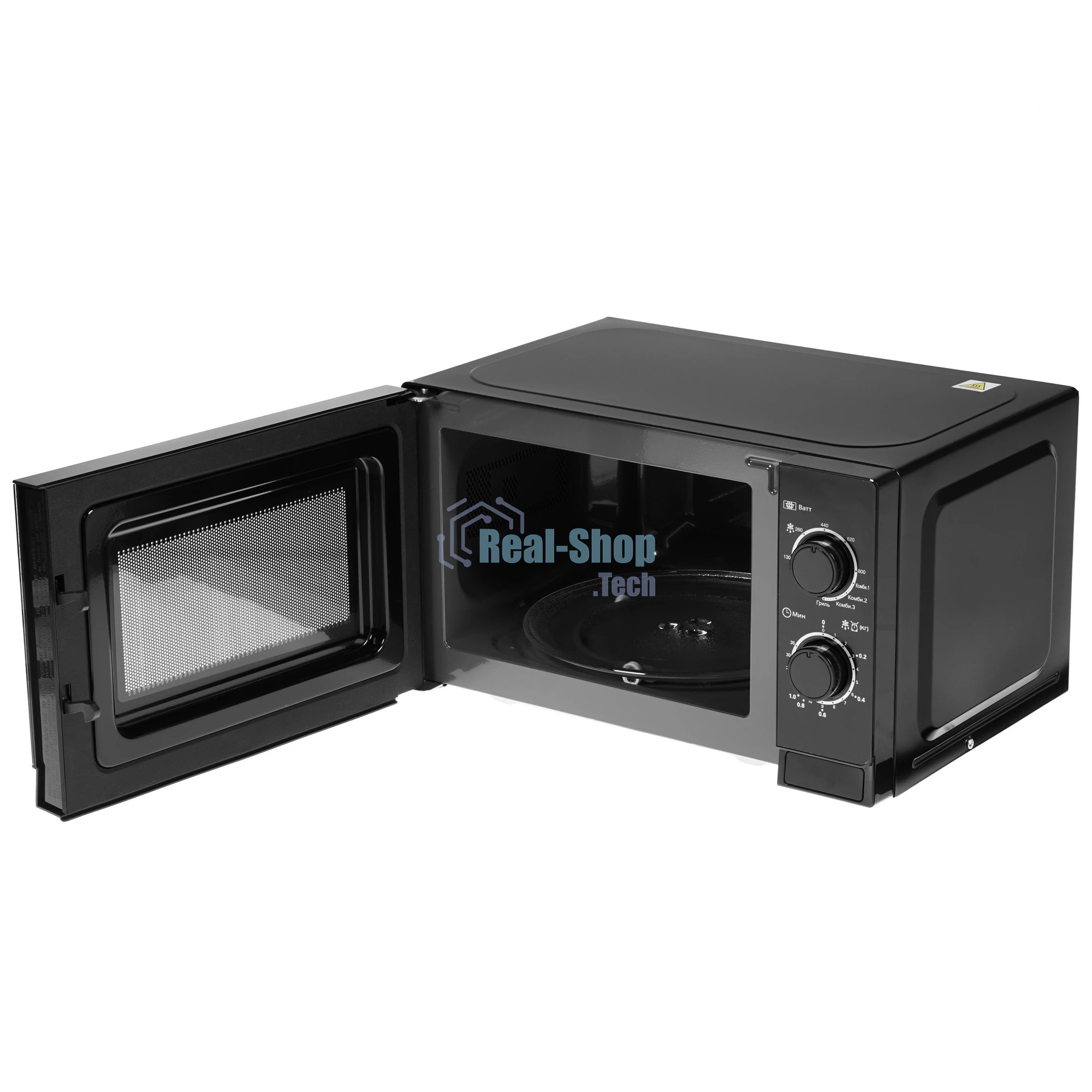 Микроволновая печь Sharp R-6000RK черный, 20 л, 800 Вт, переключатели - поворотный механизм