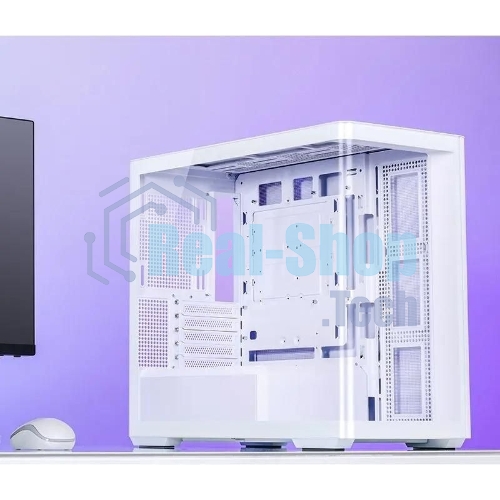 Корпус без блока питания JONSBO D300, Mini-Tower, TG, no fan, 2xUSB-A 3.2 + 1xUSB-C 3.2, mATX, mITX White