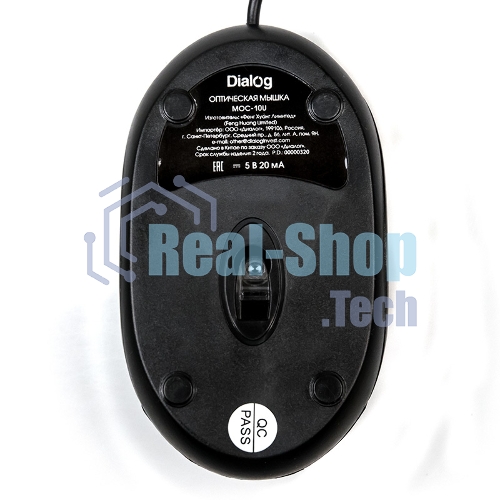 Мышь проводная Dialog Comfort MOC-10U черный, 1200 dpi, USB, кнопки - 3
