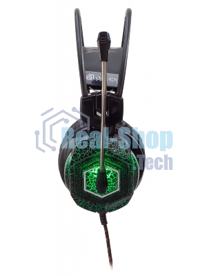 Гарнитура Oklick HS-L500G зелёный/чёрный, проводная, USB/3.5 мм