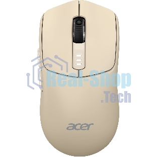 Мышь беспроводная Acer OMR312 бежевый, 3200 dpi, радиоканал, Bluetooth, USB, кнопки - 5