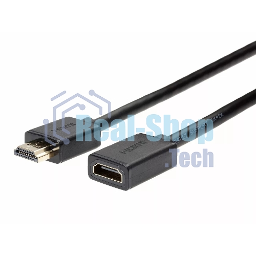 Кабель удлинительный HDMI-19M---HDMI-19F ver 2.0, 2m, TELECOM TCG235MF-2M