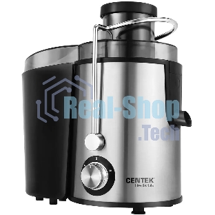 Соковыжималка Centek CT-1209 стальной/чёрный, центробежная, 600 Вт, 500 мл, механическое