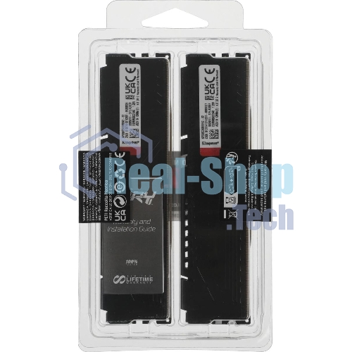 Оперативная память Kingston Fury Beast, DDR5, 32GB (2x16GB), 5600MHz, CL36, DIMM, с радиаторами, черный