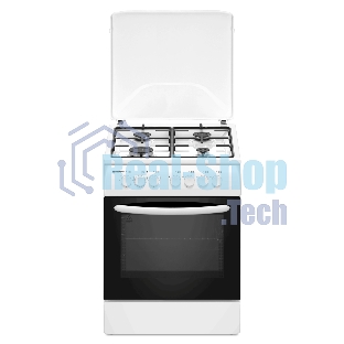 Плита комбинированная Kraft KF-FSK6402EW белый, конфорок 4 шт, духовка 70 л, 60 см x 87 см x 63 см