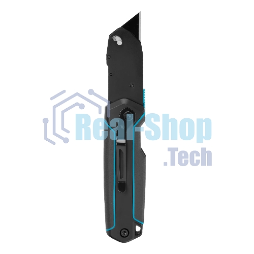 Нож-скребок складной Gross 78891, 19 мм, сменное лезвие, SK2, 5 запас. лезвий, алюмин. корпус, клипса