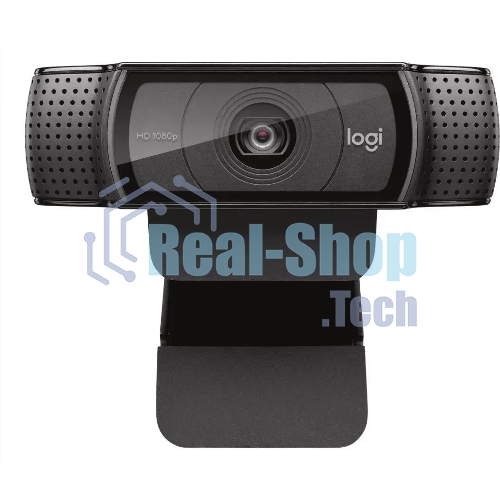 Веб-камера Logitech C920 1920x1080, 30 кадр/с, USB Type-A, микрофон (2 шт, шумоподавление), автоматическая фокусировка, автоосвещение, универсальное крепление