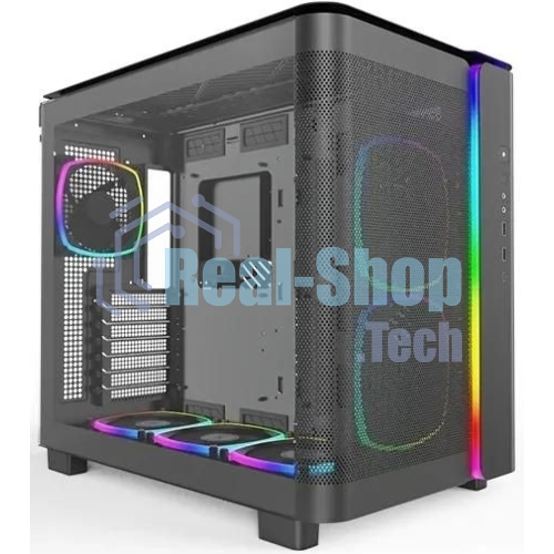 Компьютерный корпус Montech King 95 PRO черный без БП ATX 4x120мм 2x140мм 2xUSB3.0 1xUSB3.1 audio bott PSU