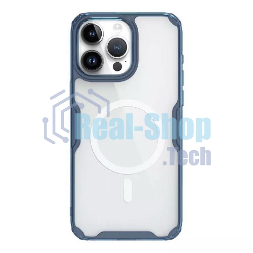 Чехол Nature TPU Pro Magnetic Case, синий, (AP IP15 Pro Max)