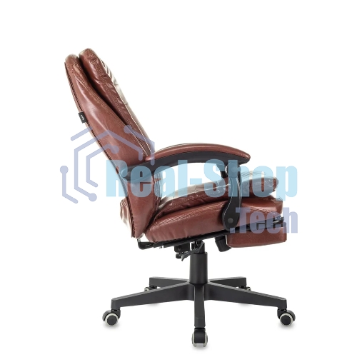 Кресло Бюрократ T-9950MSG-F/BROWN-PU коричневый, экокожа