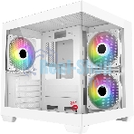 Компьютерный корпус Bloody CC-121 белый без БП mATX 7x120мм 1xUSB2.0 1xUSB3.0 audio