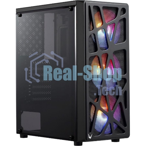 Компьютерный корпус Aerocool/Formula MANA черный без БП ATX 6x120мм 2xUSB 2.0 1xUSB 3.0 audio bott PSU