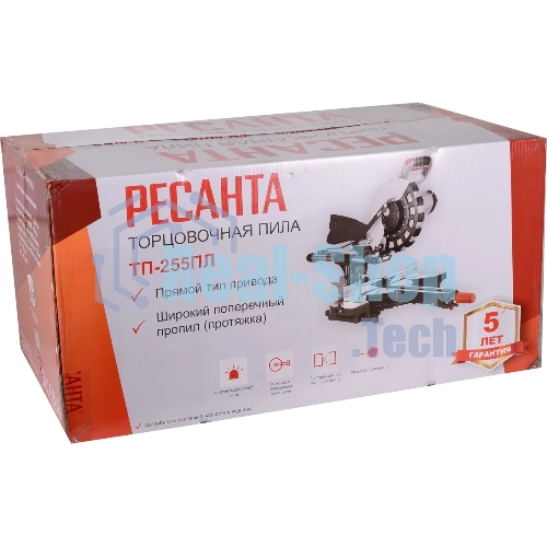 Торцовочная пила Ресанта ТП-255ПЛ 2200Вт 5000об/мин d=255мм