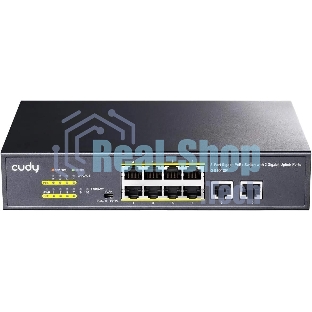 Коммутатор Cudy GS1010P, 8×1 Гбит/с, 2×1 Гбит/с