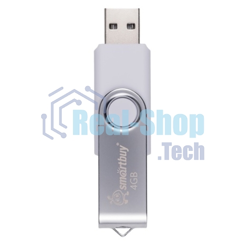 Флешка USB SmartBuy Twist White (SB004GB2TWW), 4GB, USB 2.0, R/W 15/5, белый