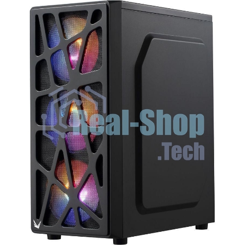 Компьютерный корпус Aerocool/Formula MANA черный без БП ATX 6x120мм 2xUSB 2.0 1xUSB 3.0 audio bott PSU