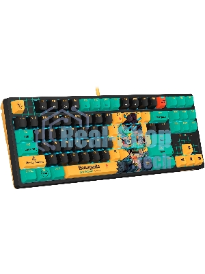 Клавиатура A4Tech Bloody AT87 Renegade проводная USB черный/зеленый