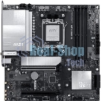 Материнская плата MSI PRO B850M-A WIFI, AM5, AMD B850, 4xDDR5, 4xSATA, 2xM.2, 1xPCIe 5.0 x16, 1xPCIe 4.0 x4, 1xPCIe 3.0 x1, 1xHDMI (v2.1), 1xDP (v1.4), 1x5Gb LAN, Wi-Fi 7, Bluetooth 5.4, 2xUSB-C 10Gbps, 3xUSB-A 10Gbps, 3xUSB-A 5Gbps, 2x3.5 мм, 7.1, mATX